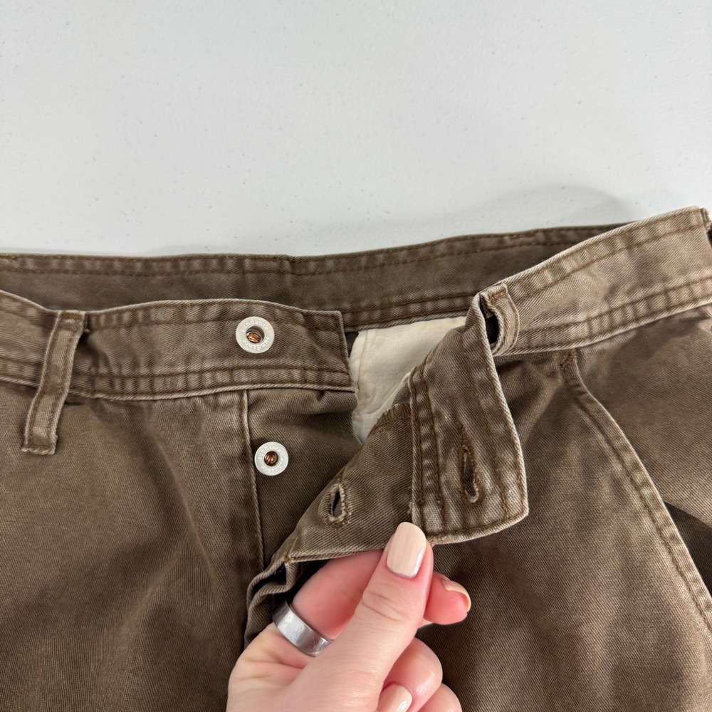 Sundance Cargo Pants Womens 6 Brown Cotton Utility Straight Leg Baggy Gorpcore - Picture 8 of 13